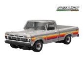 ͽ�� 30572 GreenLight 1/64 �ե����� 1977 Ford F-150 - Free Wheeling Stripes Edition - Silver Metallic 