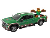 ͽ�� 30589 GreenLight 1/64 GMC International Soccer Celebration ��26 - 2022 GMC Sierra 3500 HD - Mexico Tribute with Eagle Figurine 