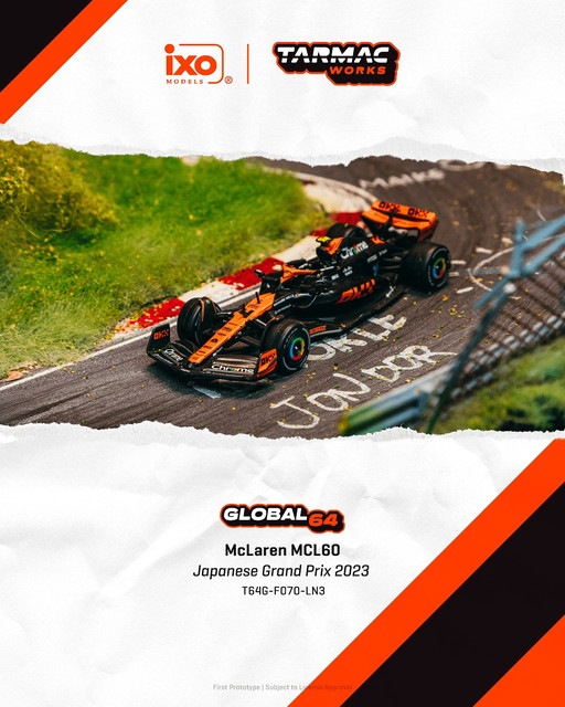 新品 T64G-F070-LN3 Tarmac Works 1/64 マクラーレン McLaren MCL60