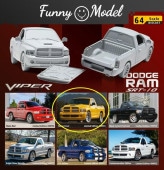 ͽ��  Funny Model (FM) 1/64  ���å� ��� 2004 Dodge RAM SRT-10 B/Yellow Fever 