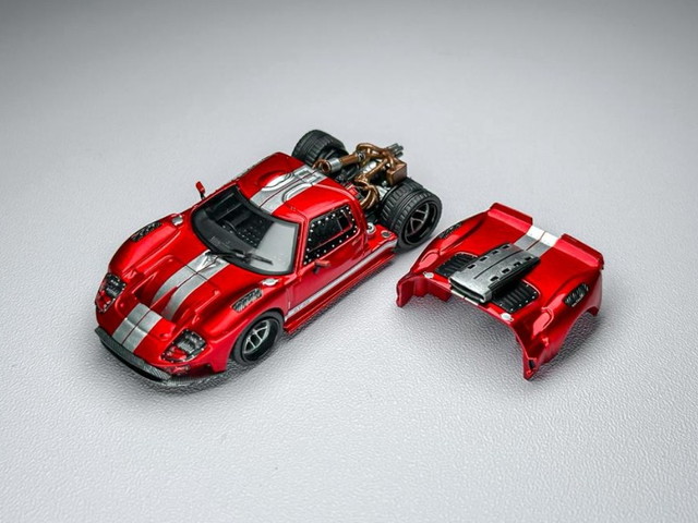 新品 Rhino Model RM 1/64 フォード Ford GT40 Transparent Red, Boost