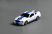 ͽ�� GL-1251005C �⡼�����إ�å��� 1/64 �ե����� Ford Mustang Shelby GT500 2007 White Blue Double Stripes