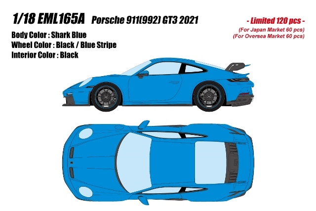 予約 EML165A メイクアップ/アイドロン 1/18 ポルシェ 911 (992) GT3