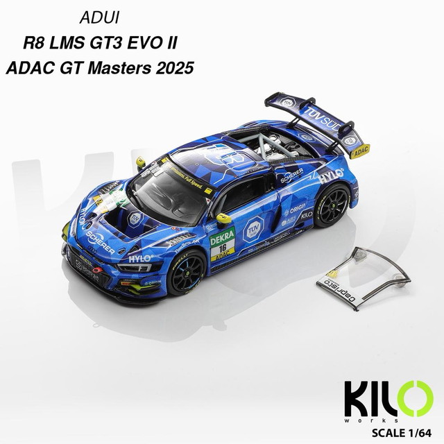 ͽ�� KLW0036-2 KILOworks 1/64 �����ǥ� Audi R8 LMS GT3 EVO II ADAC GT Masters 2025 #16