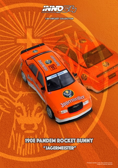 ͽ�� IN64-190EP-JGMT INNO ���Υ�ǥ� 1/64  PANDEM ROCKET BUNNY 190E JAGERMEISTER 