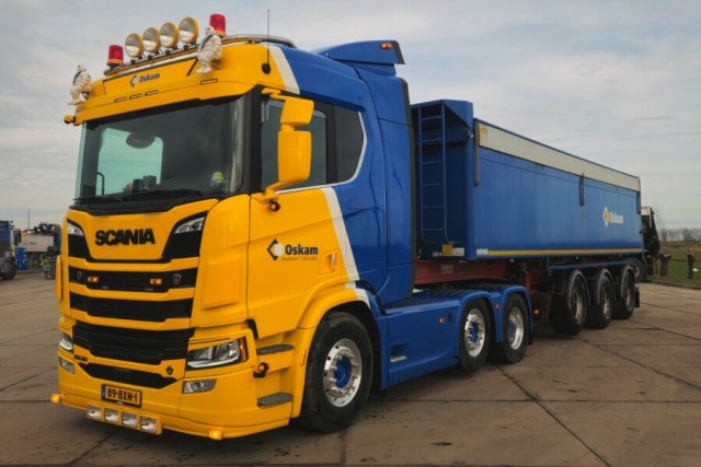 予約 01-4993 WSI 1/50 Oskam SCANIA R NORMAL CR20N 6X2 TWIN STEER