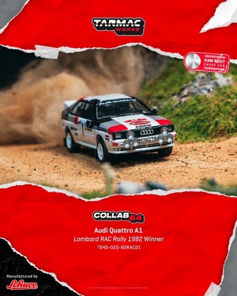 予約 T64S-025-82RAC01 Tarmac Works 1/64 アウディ Audi Quattro A1