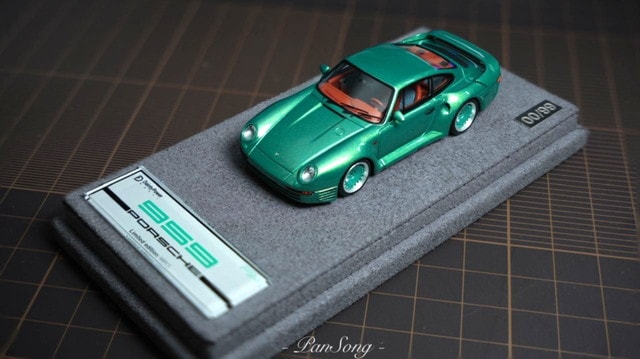 予約 DaintyPower Model 1/64 ポルシェ Porsche 959 Broken Gold Green