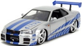 ���� JADA97158 JadaToys 1/24 �磻��ɥ��ԡ��� ���� F&F �˥å��� �������饤�� GT-R (R34) ����С� (�֥饤����) 