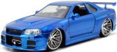 ���� JADA97173 JadaToys 1/24 �磻��ɥ��ԡ��� ���� F&F �˥å��� �������饤�� GT-R (R34) �֥롼 (�֥饤����) 