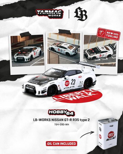 新品 T64-090-WH Tarmac Works 1/64 日産 LB-WORKS NISSAN GT-R R35