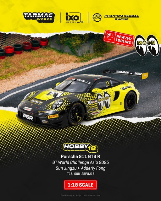 予約 T18-008-25FUJ13 Tarmac Works 1/18 ポルシェ Porsche 911 GT3 R