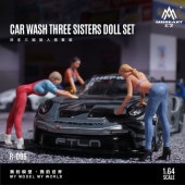 ͽ�� MO223086 MoreArt 1/64  CAR WASH THREE SISTERS DOLL SET ���� ���֥����� ������������ 3����