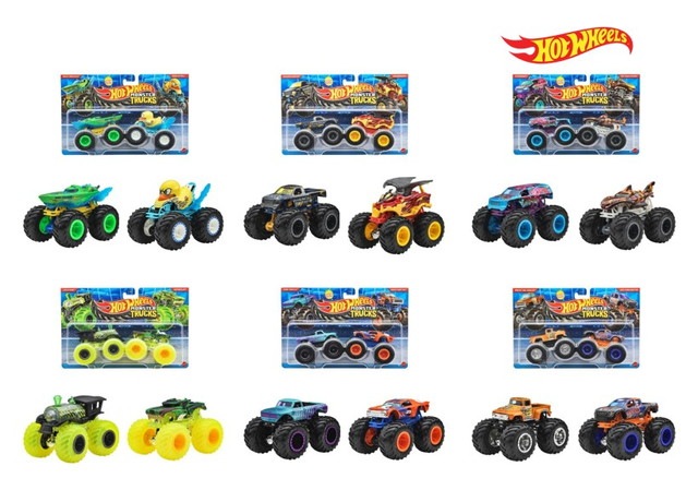 予約 FYJ64-987B ホットウィール 1/64 モンスタートラック 2パック