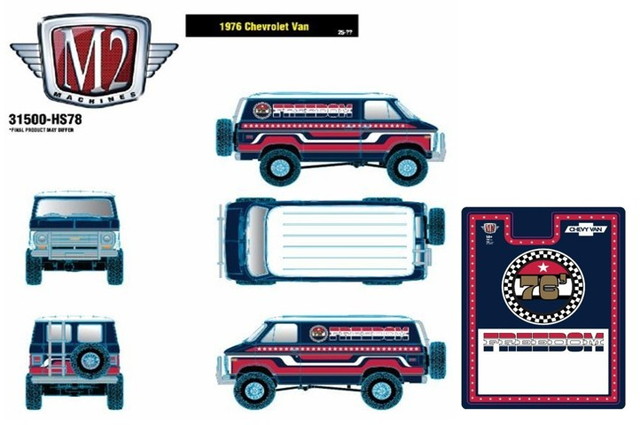 予約 31500-HS78 M2マシーンズ 1/64 シボレー 1976 Chevrolet Van