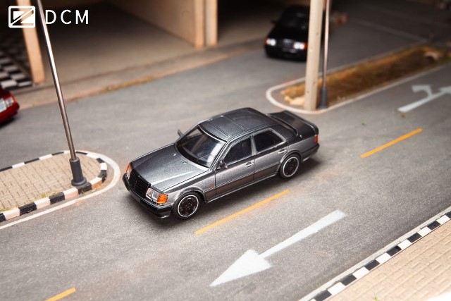 予約 DCM 1/64 ベンツ Benz W124 500E Brabus Silver Gray, Boost Gear
