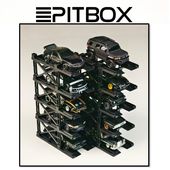 ͽ�� Pitbox 1/64 �ߥ˥��� 10�� ��Ǽ ���߼� Ω����־� ������� 10-Bay Parking Rack Black �����񥵥���: 50 x 100 x 150mm