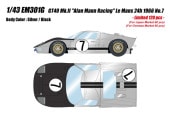 ͽ�� EM301G �ᥤ�����å�/�����ɥ��� 1/43  GT40 Mk.II Alan Mann Racing �롦�ޥ� Le Mans 24h 1966 �����ޥ�졼���󥰥����� #7 ����С� / �֥�å�