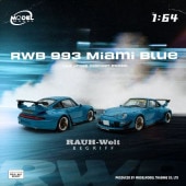 ͽ�� MM64-RWB993-005 ModelModel MM 1/64  RWB993 GT Wing Miami Blue Simple Paper Box Ver.