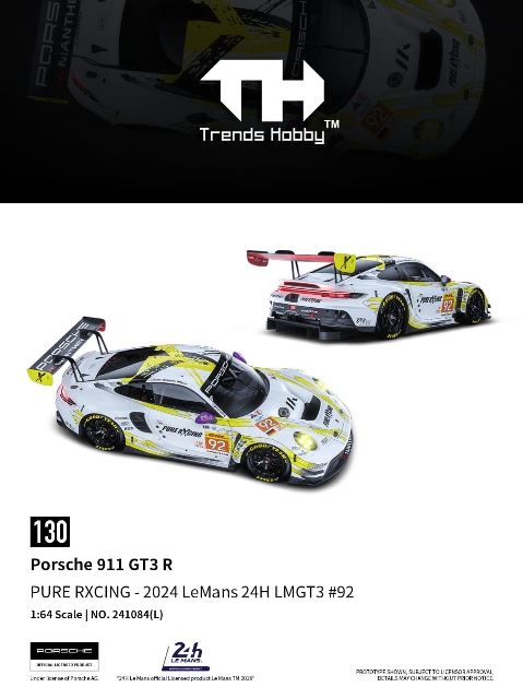 予約 241084L Trends Hobby TH 1/64 ポルシェ Porsche 911 (992) GT3 R