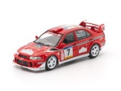 ͽ�� W640006 WORKS Model 1/64 ��ɩ ��󥵡����ܥ�塼����� MITSUBISHI LANCER EVOLUTION VI T. �ޥ��ͥ� 2001 WRC �����롼�˥� #7 