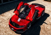ͽ�� HE180054A2 BBR 1/18 �ե��顼�� F80 full open Rosso Corsa white / silver stripe carbon wing polyfoam pack 