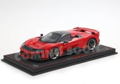 ͽ�� HE180054A1DIE BBR 1/18 �ե��顼�� F80 diecast full open Rosso Corsa wheels carbon / silver luxury pack �����ꥢ�������դ�