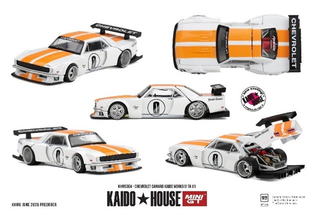 予約 KHMG304 TSM MINI-GT x KAIDO HOUSE 1/64 シボレー カマロ KAIDO