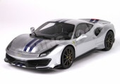 ͽ�� HE180055B BBR 1/18 �ե��顼�� Ferrari 488 Pista - full open Argento Nurburgring with stripe blue �ݥ�ե�����ѥå�