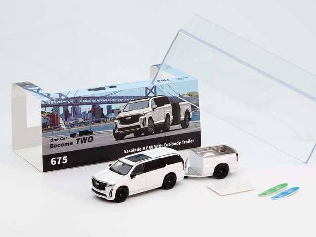 予約 KS-057-675 Shadow Pro 1/64 Cadillac Escalade SUV Pearl White