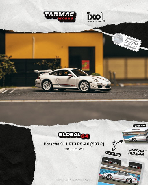 予約 T64G-091-WH Tarmac Works 1/64 ポルシェ Porsche 911 GT3 RS 4.0