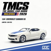 ͽ��  GOC 1/64 ���ܥ졼 ���ޥ� Chevrolet Camaro SS White (with blue stripes) 2026 TMCS �ޥ졼����������