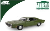ͽ�� 19145 GreenLight 1/18 ���å� Artisan Collection - 1970 Dodge Charger R/T HEMI - F8 Green 
