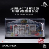 ͽ�� MO901344 MoreArt 1/64 AMERICAN-STYLE RETRO DIY REPAIR WORKSHOP SCENE ����ꥫ ��ȥ���DIY�������� ������� ���ߥ˥���/�ե����奢����°���ޤ���