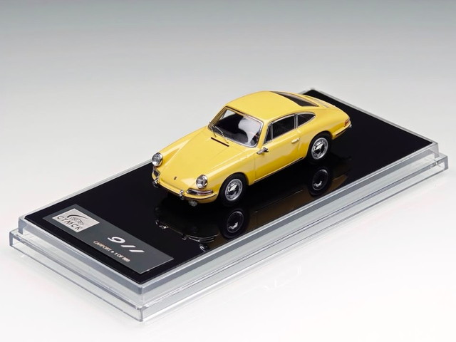 予約 Carport Model 1/64 ポルシェ 911 Racing Yellow, Boost Gear