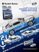 ͽ�� MM64-PM-009 ModelModel MM 1/64  �ޥ����� �����åȥХˡ� �ѥ�ǥ� Pandem Mustang Moontech Blue Silver �֥ꥹ�����ѥå�