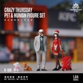 ͽ�� MO223108 MoreArt 1/64  CRAZY THURSDAYPET & HUMAN FIGURE SET �������� �� ���� �������� �ڥå� �ե����奢 ���å� ���ꥹ�ޥ�