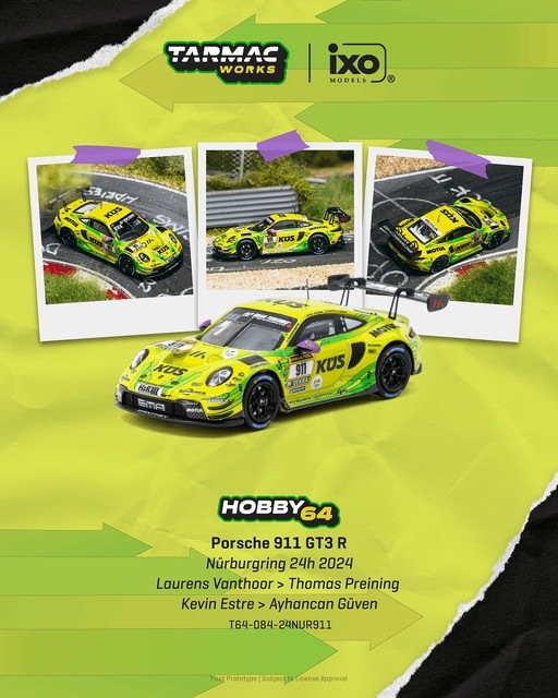 予約 T64-084-24NUR911 Tarmac Works 1/64 ポルシェ Porsche 911 GT3 R