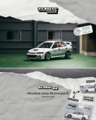 ͽ�� T64G-076-WH Tarmac Works 1/64 ��ɩ Mitsubishi Lancer RS Evolution IV White 