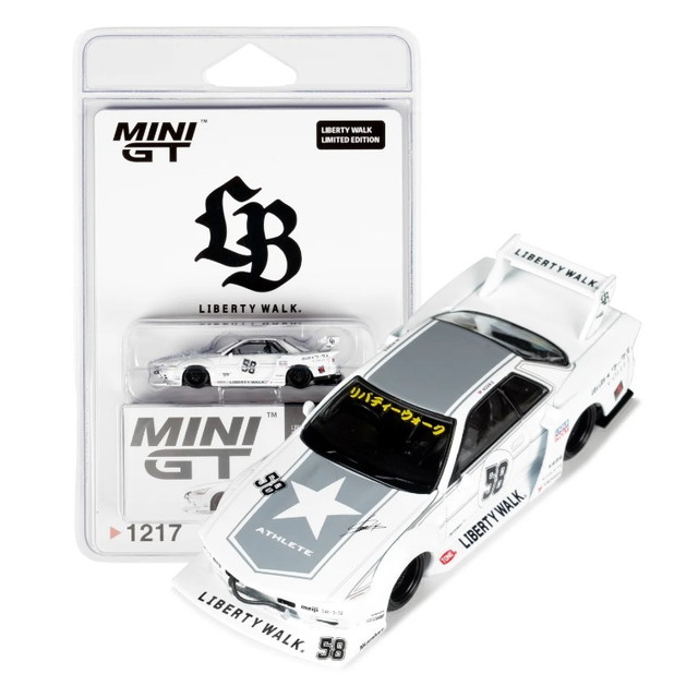 新品 MC302-32WH TSM MINI-GT 1/64 日産 LBWK Nissan GT-R32 Kaido