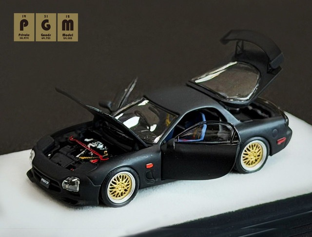 予約 PGM-640805-1 PGM 1/64 マツダ Mazda RX-7 Matte Black , Boost