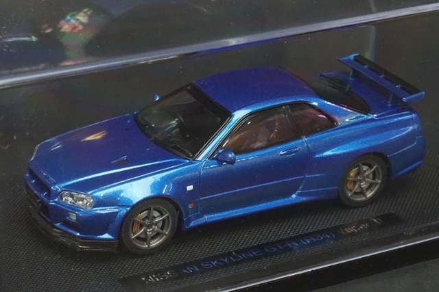 タミヤ R34 GT-R 塗装済完成ボディ メタリックブルー／ガンメタル タミヤ R34 GT-R 塗装済完成ボディ メタリックブルー／ガンメタル