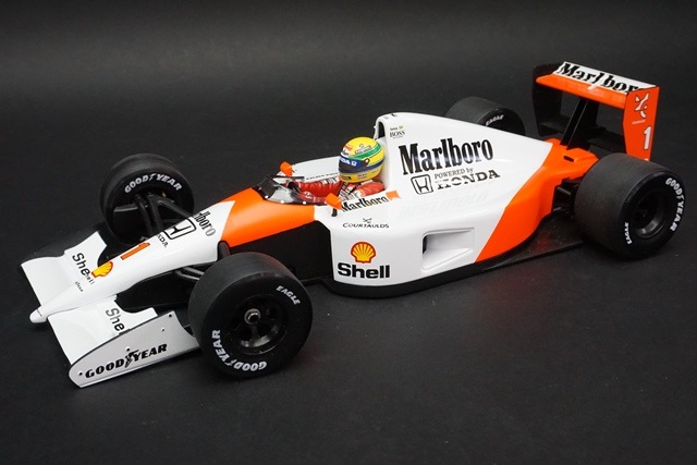 1/18 ミニチャンプス　マクラーレンホンダ　MP4/6 セナ ミニチャンプス 1/18 F1 マクラーレン MP4/6 ホンダ A.セナ