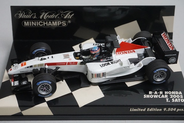 1/43 ミニチャンプス 400050074 BAR ホンダ ショーカー 2005 #4 佐藤