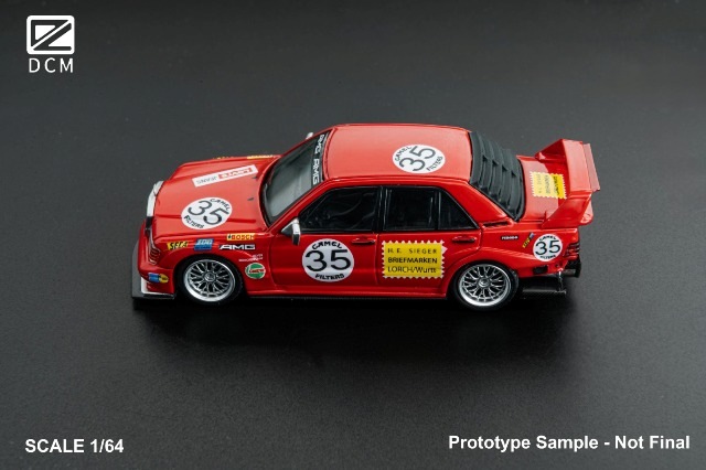 新品 DCM 1/64 メルセデス ベンツ Benz 190E 改造 Red Pig, Boost Gear