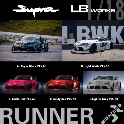 予約RULBR03 Runner 1/18 トヨタ LBWK スープラ LB Supra A90