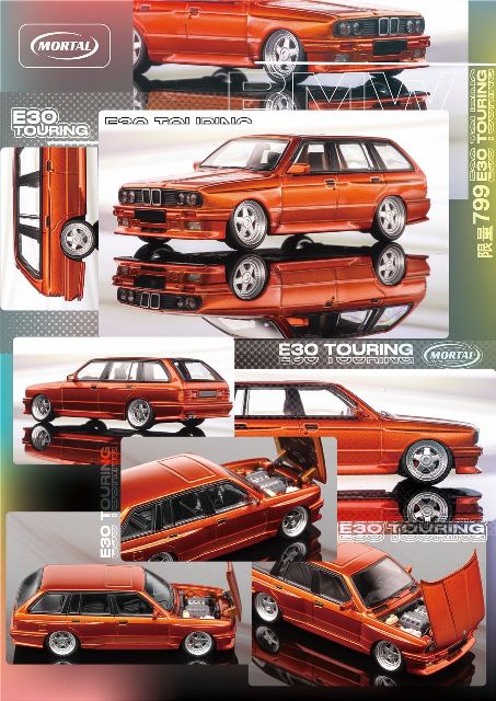 ����  Mortal 1/64 BMW E30 Crock �ܥ�ͥåȳ��� B2/���������� Rider Sunset Orange