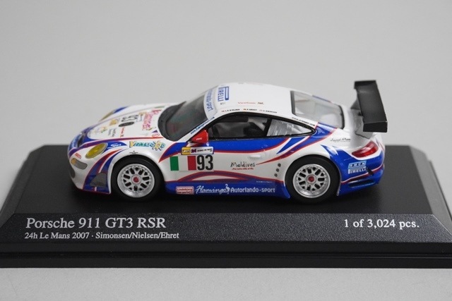 1/64 ミニチャンプス 640076793 ポルシェ 911 GT3 RSR ルマン 24H 2007