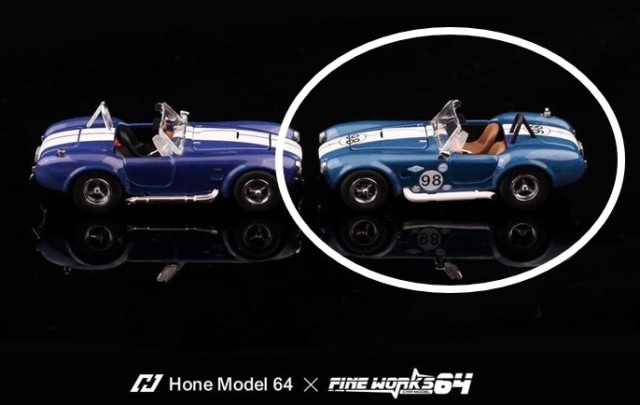 新品 Hone Model 64x FineWorks64 1/64 shelby cobra 427