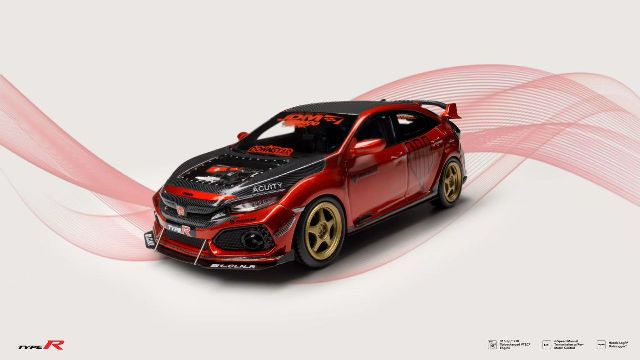 新品 NA 1/64 ホンダ CIVIC Type R FK8 メタリックオレンジ, Boost